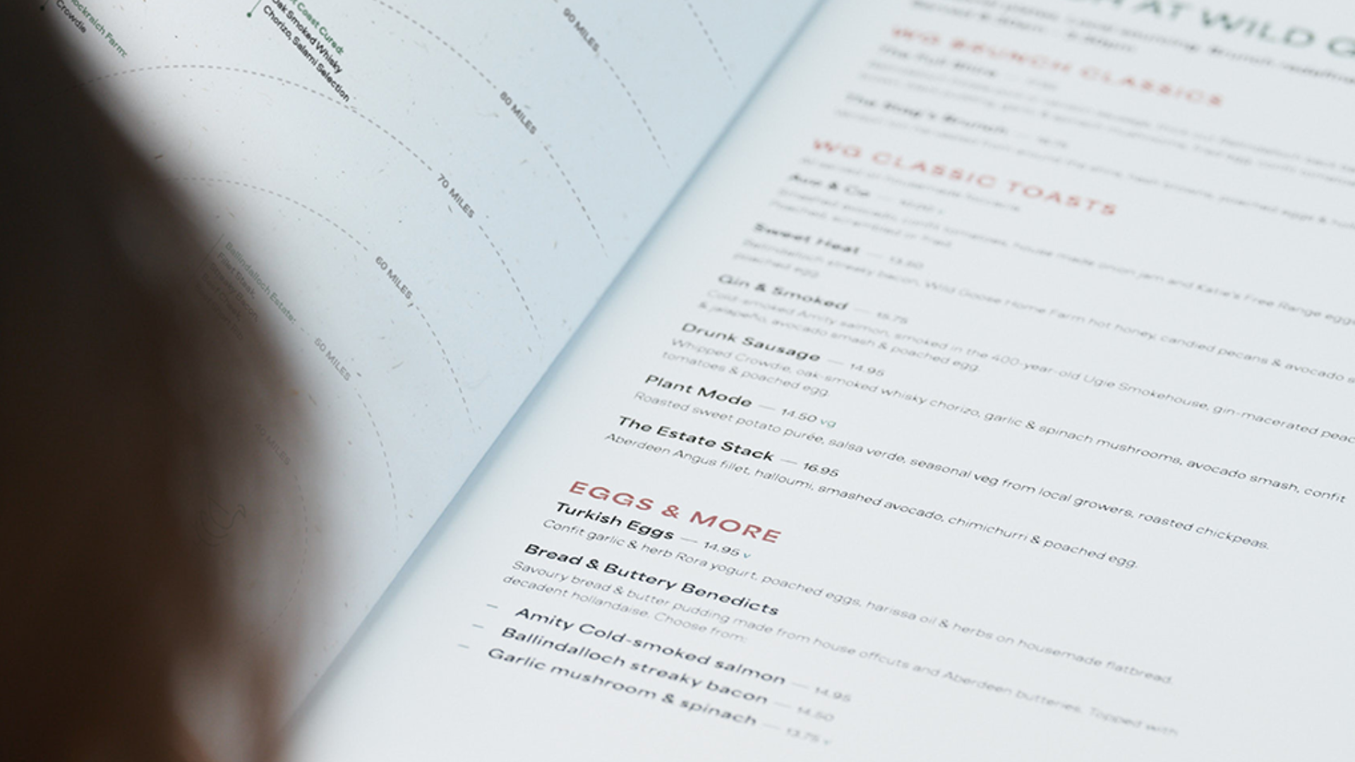 Wild Goose Design Awards Menu with Map