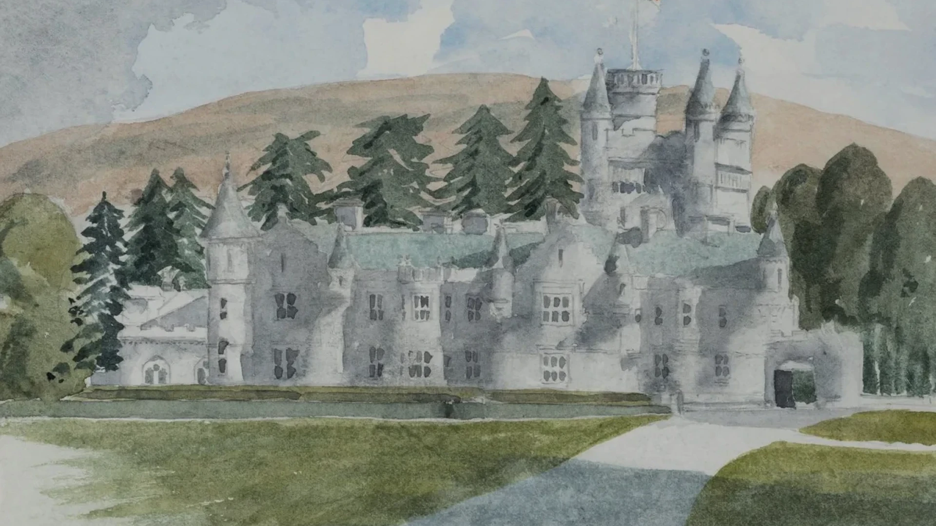 Balmoral castle watercolour